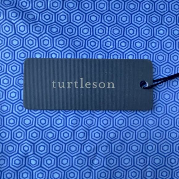 NWT Turtleson Vincent Tortoise Shell Performance Polo Amateur Players Blue Med - Picture 4 of 10